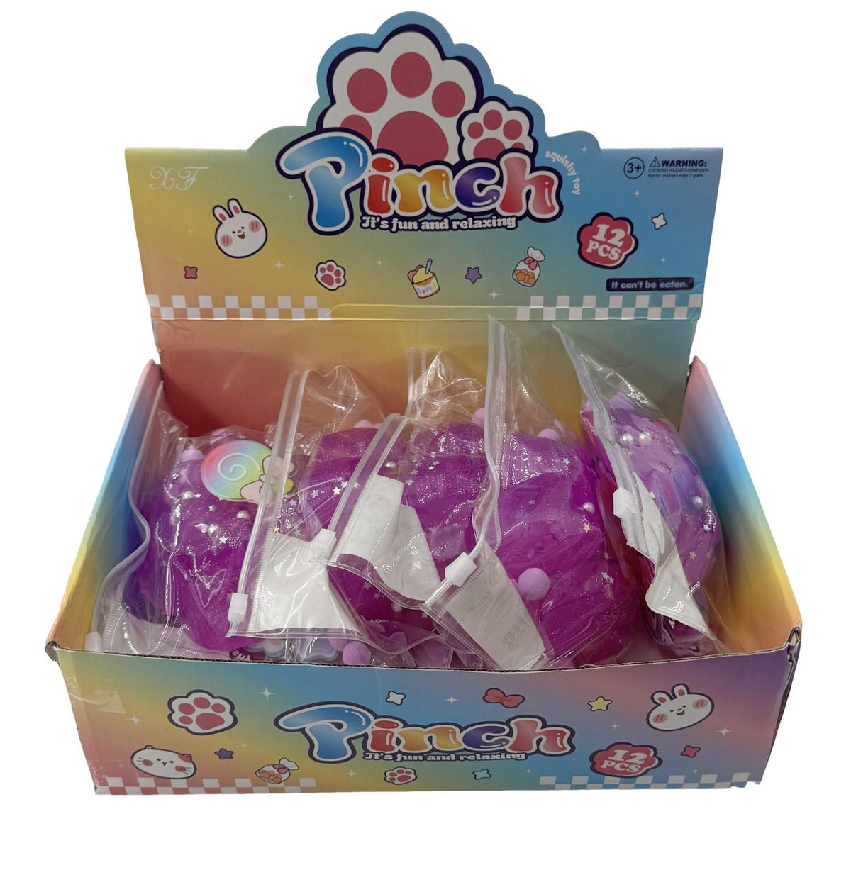 SQUISHY STICKY CAT PAW ROSA 210G (12CM)