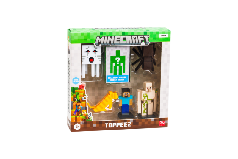 MINECRAFT 3D Figure 6 pack Deluxe box
