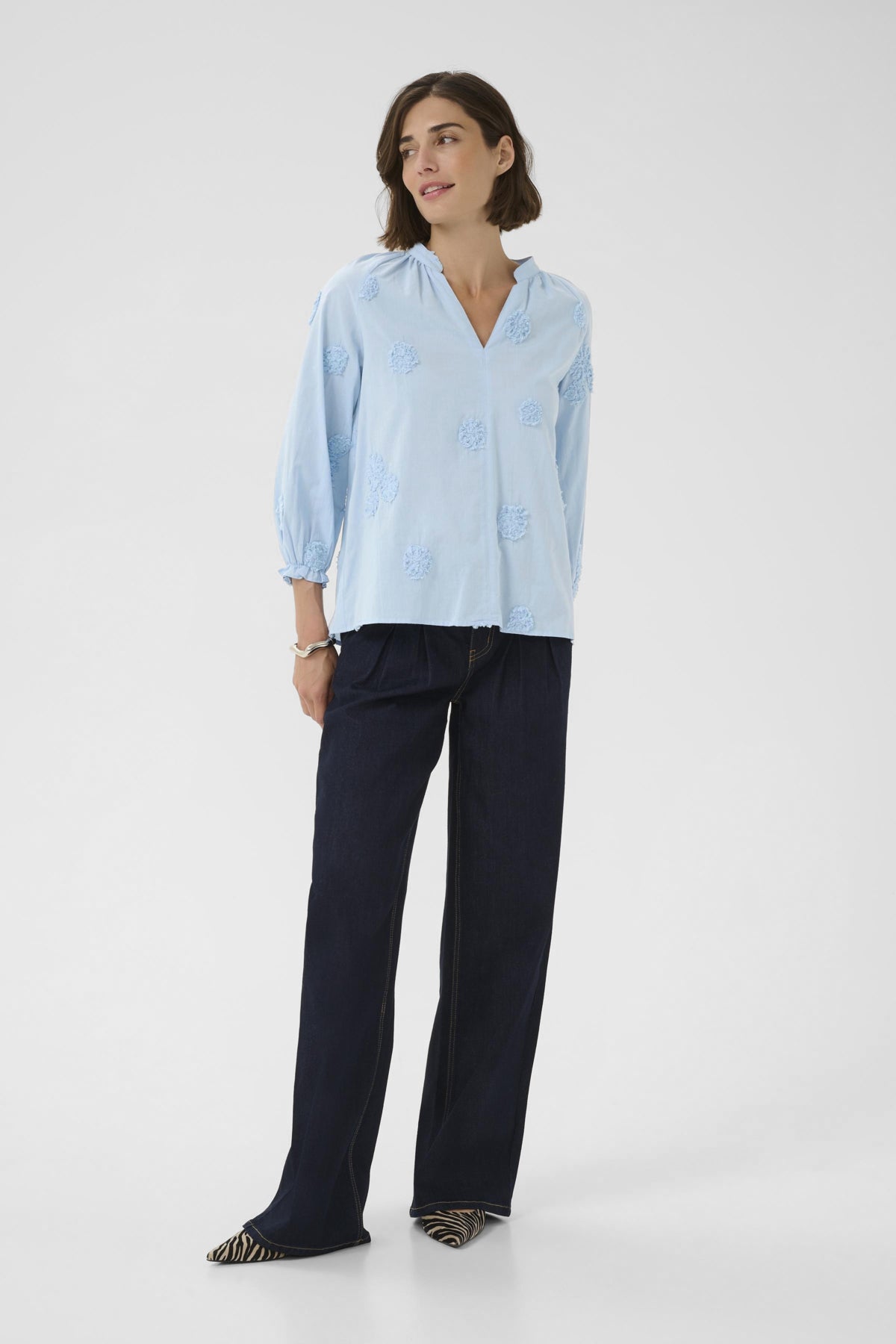 Culture CUclover Blouse Cashmere Blue