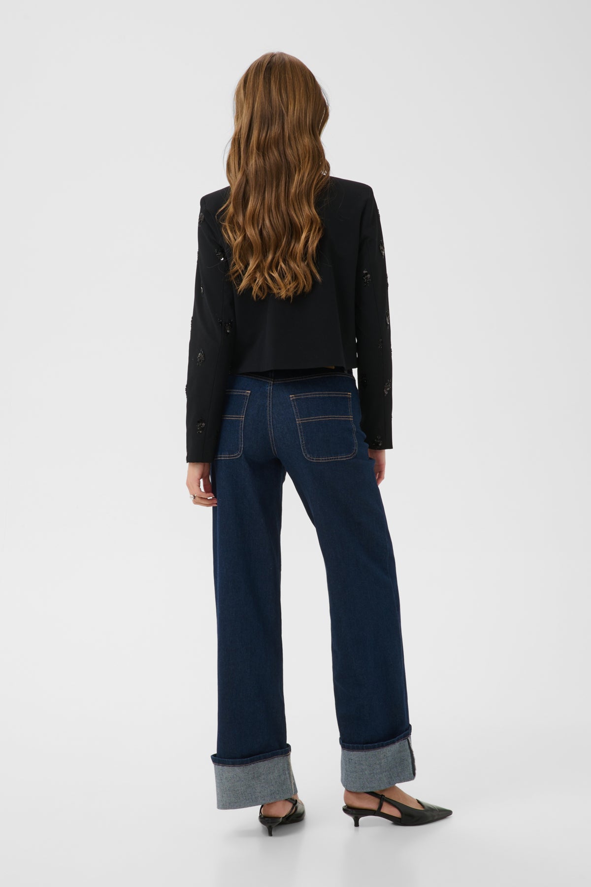 Kaffe Clothing KAvally Cropped Blouse Black
