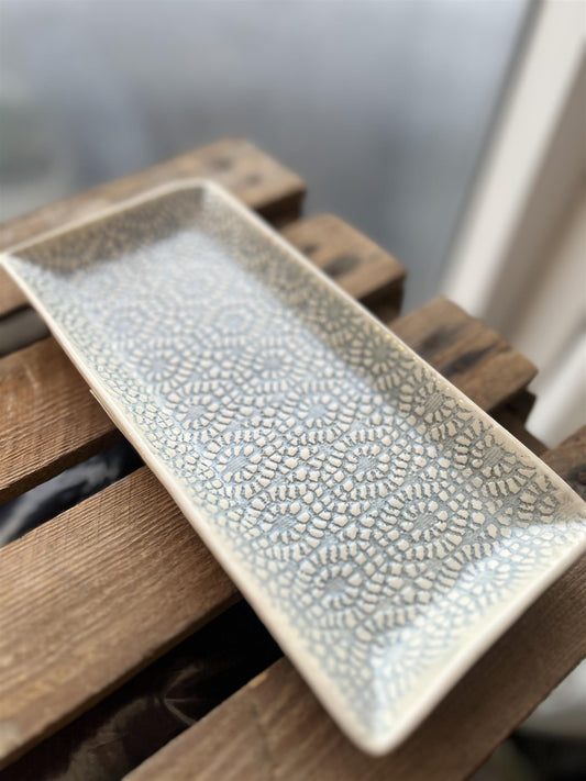 Wonki Ware Lang Skål Gråblå