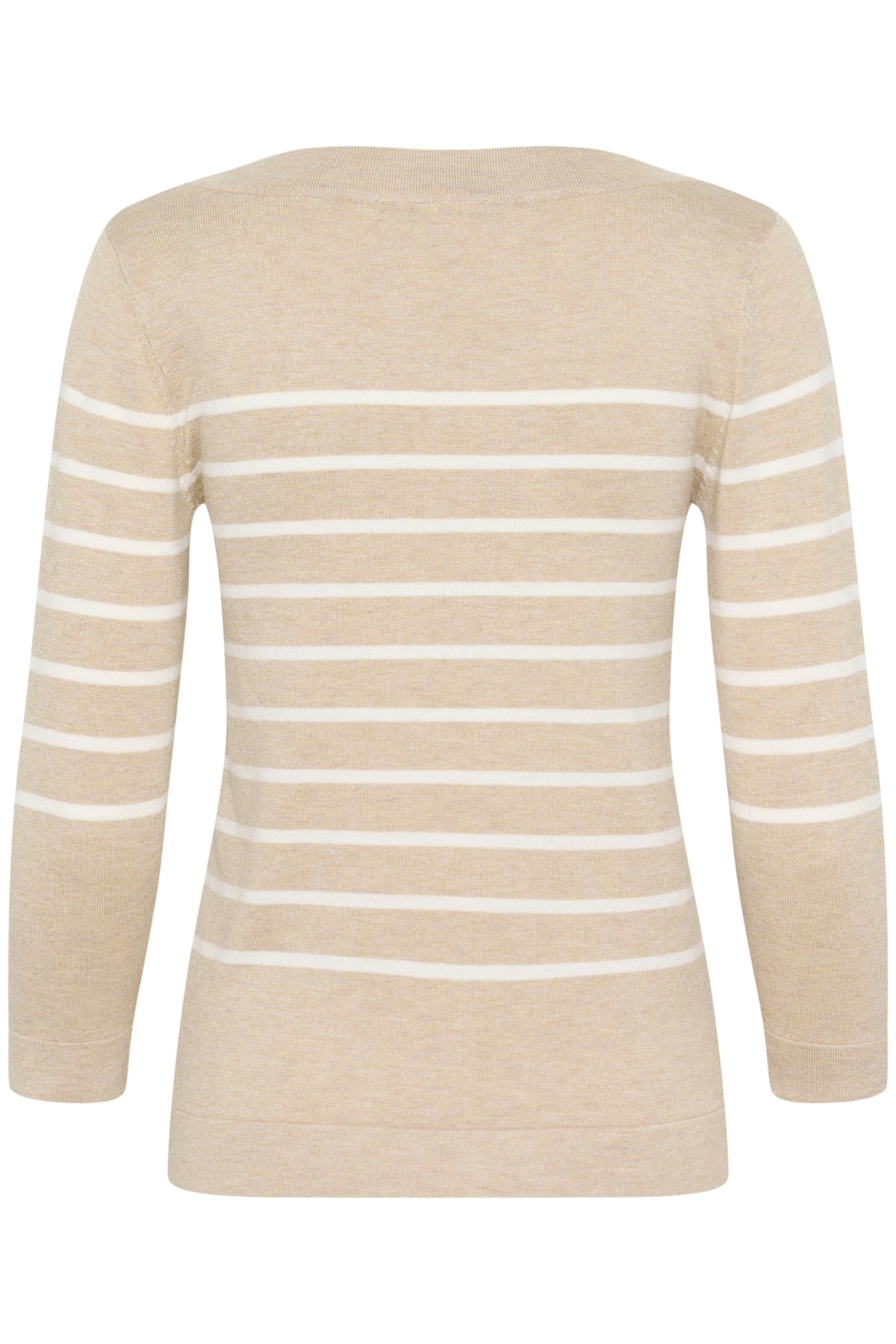 Kaffe Clothing KAlizza Boatneck Pullover Feather Grey Melange/Chalk Stripes
