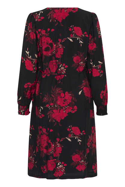 Kaffe Clothing KAlpamela Dress Black/Red Flower