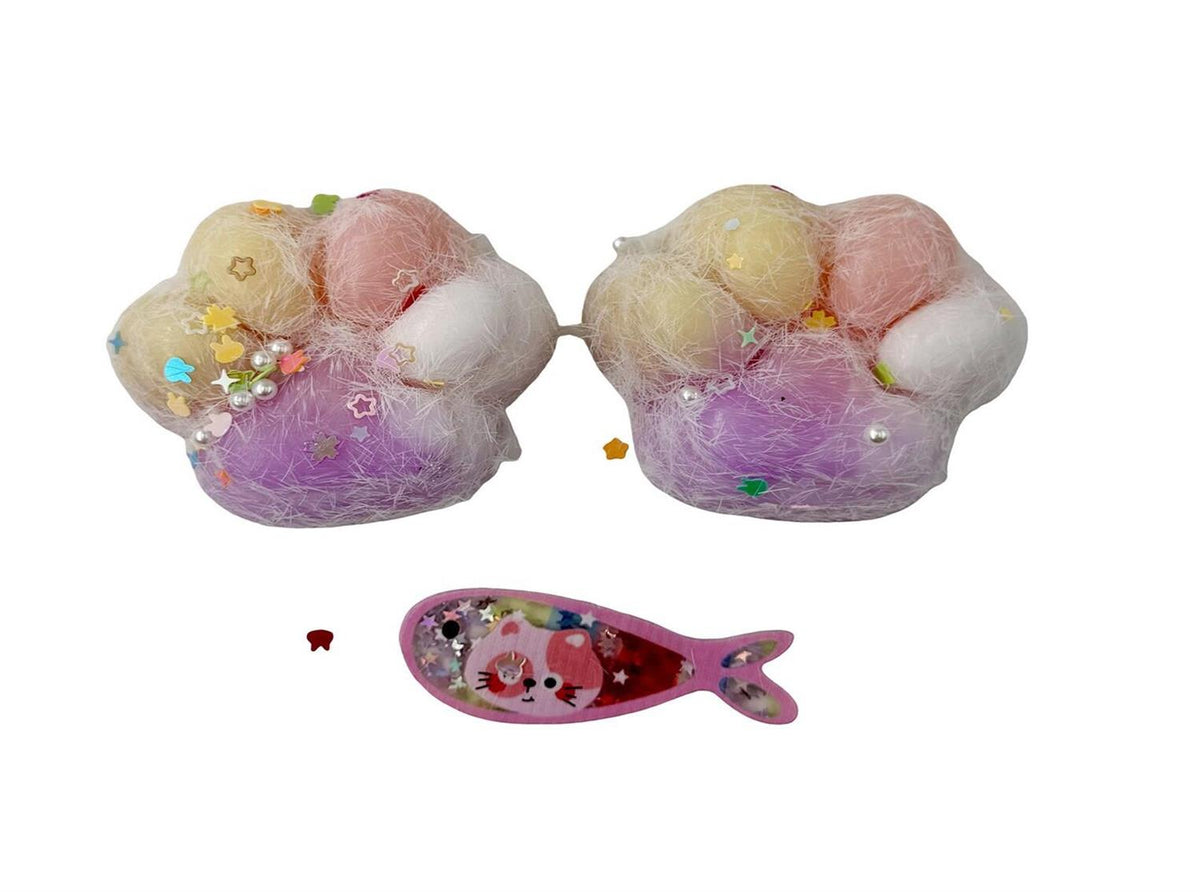SQUISHY STICKY CAT PAW 2 STK 85G (6CM)