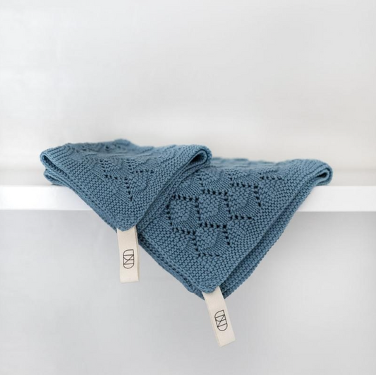 UND Hazelnut Washcloth 25x25cm Isblå