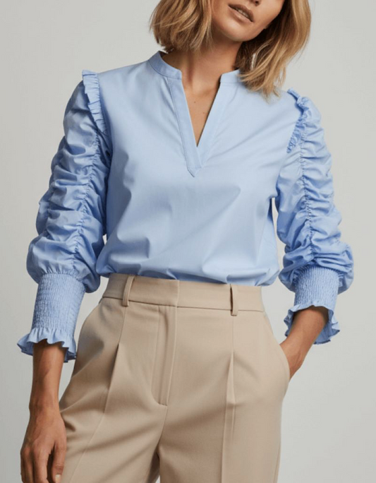 Floyd Bluse Nilea Uni Regatta Blue