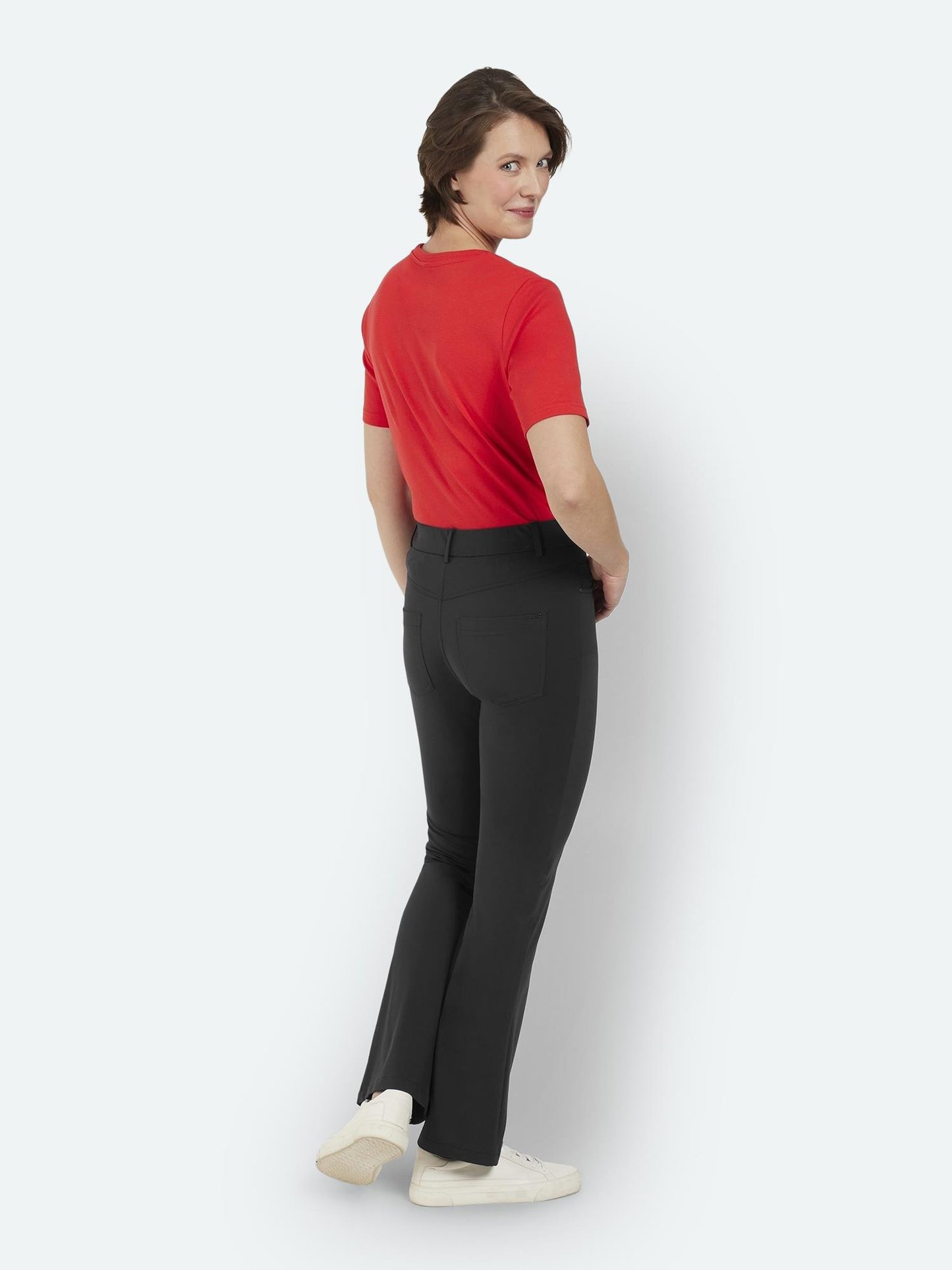 Brandtex Bukse M/Stretch og Strikk I Livet Sort
