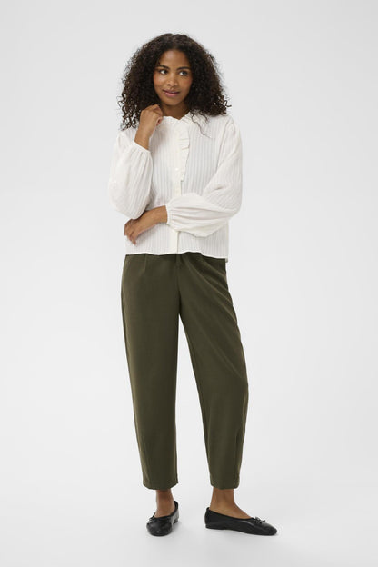 Kaffe Clothing KAsuma Frill Shirt Chalk