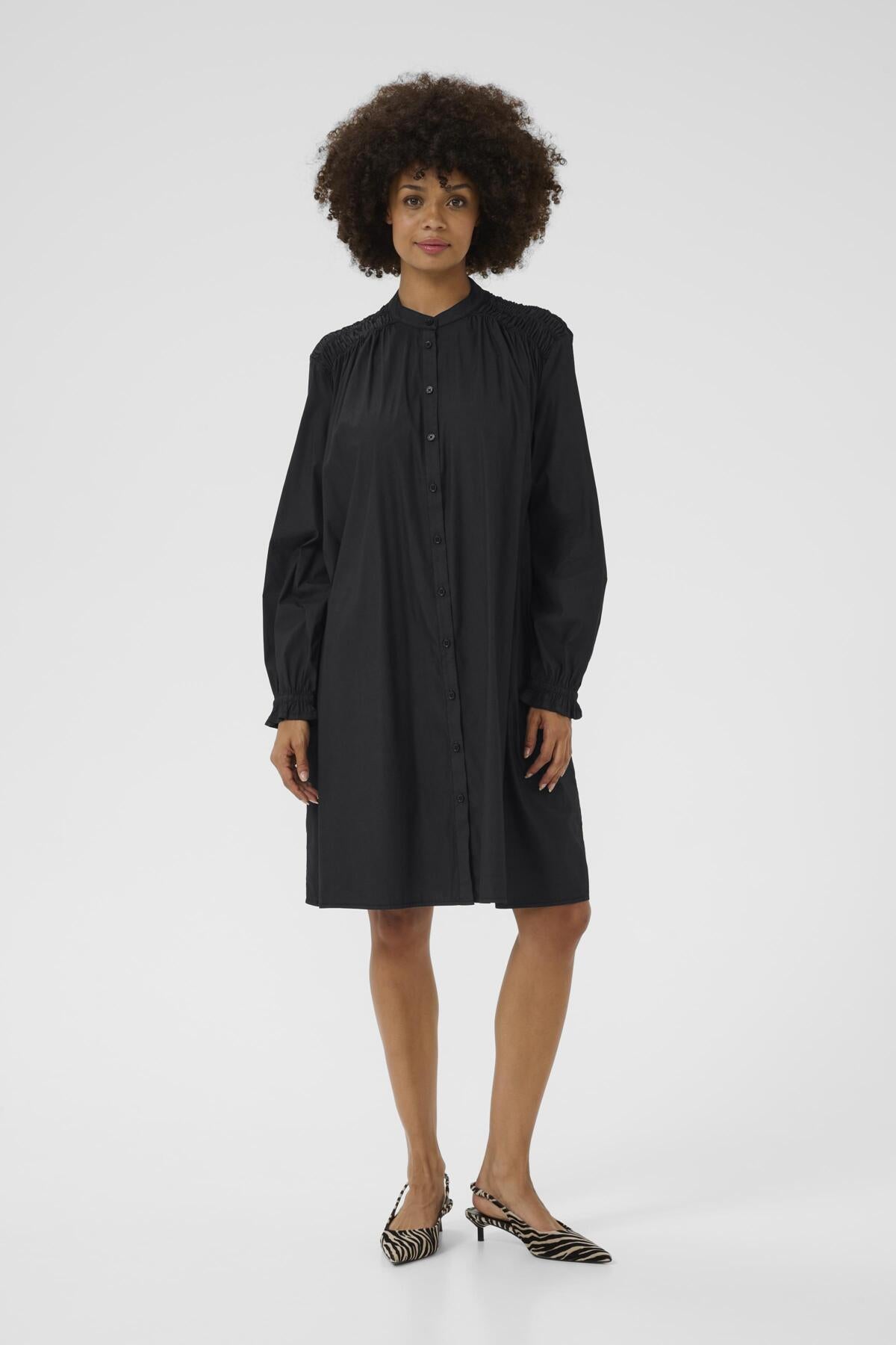 Culture CUceleste Smock Dress Black