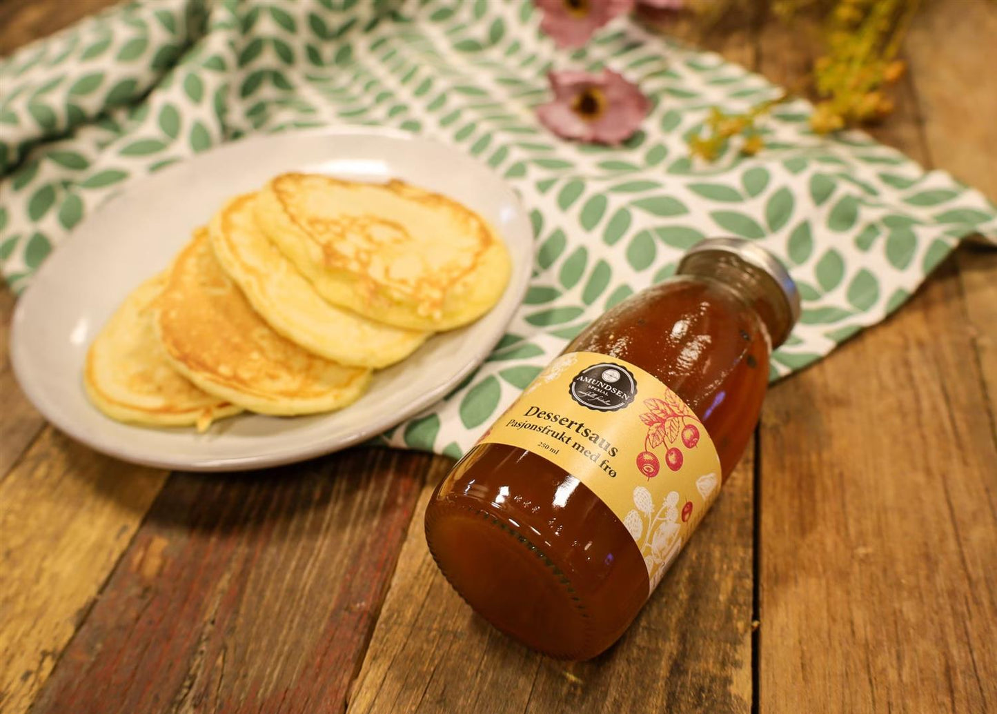Amundsen Spesial Dessertsaus Pasjonsfrukt Med Frø