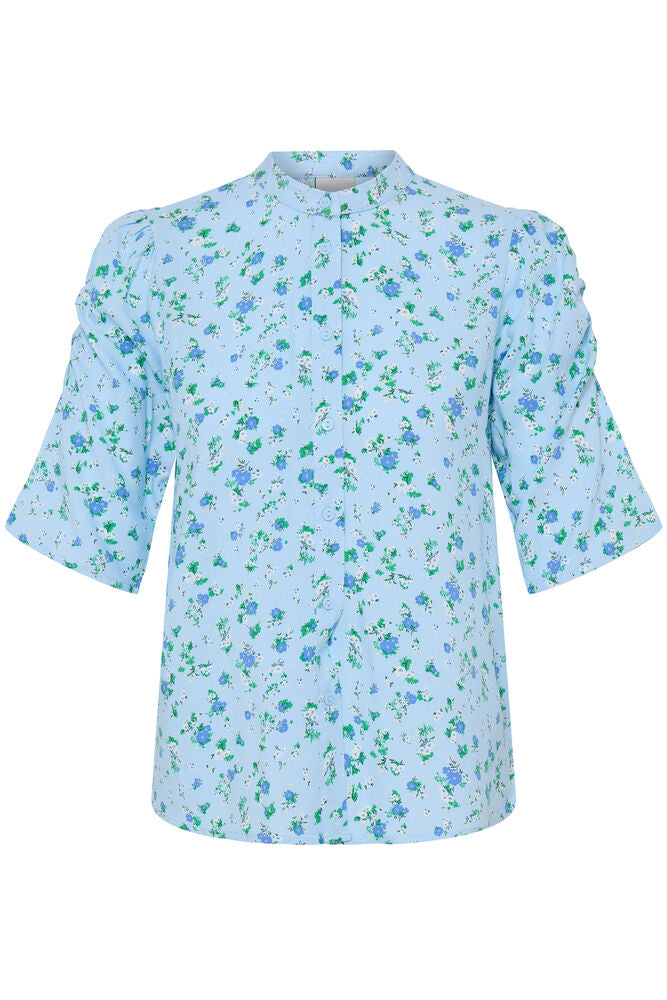 Ichi IHvera – Lyseblå bluse med blomsterprint