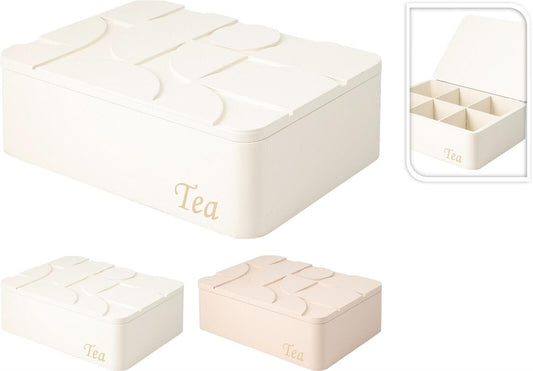 Teboks MDF 24x7,5x16,5cm 2ass Offwhite/terracotta