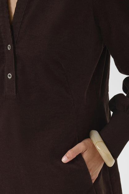 Culture CUula Rhaena LS Dress Coffee Bean