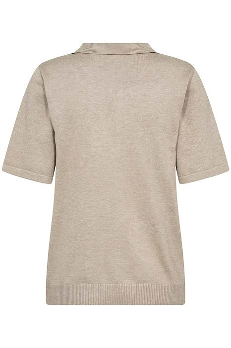 Saint Tropez MilaSZ Polo SS Pullover Plaza Taupe Melange