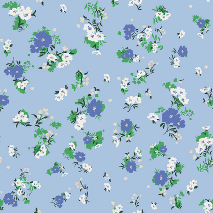 Ichi IHvera – Lyseblå bluse med blomsterprint