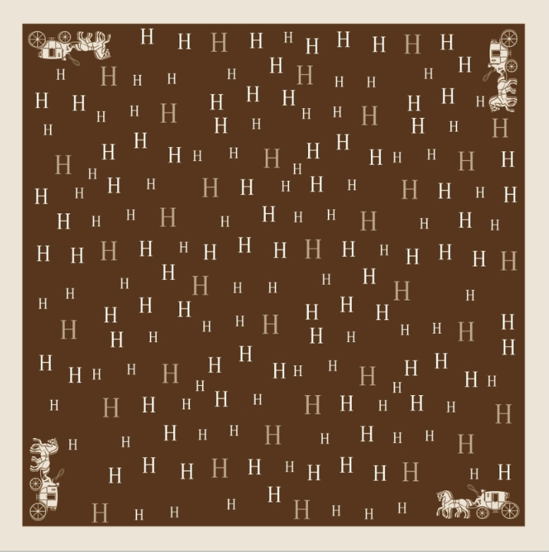 Silkeskjerf Bandanas - Brun "H"
