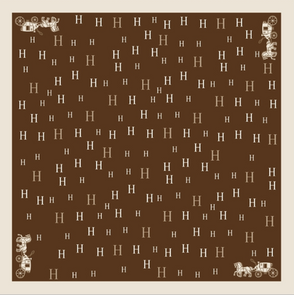 Silkeskjerf Bandanas - Brun "H"
