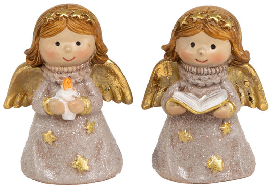 Engel mini lys brun kjole 5cm 2ass