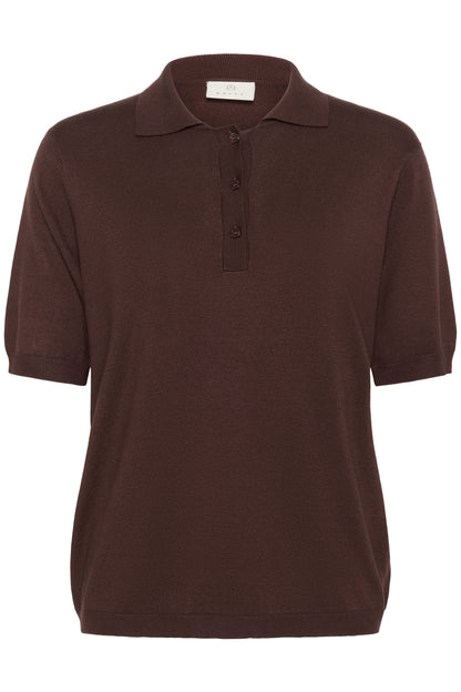 Kaffe Clothing KAlizza Basic Polo Pullover Fudge