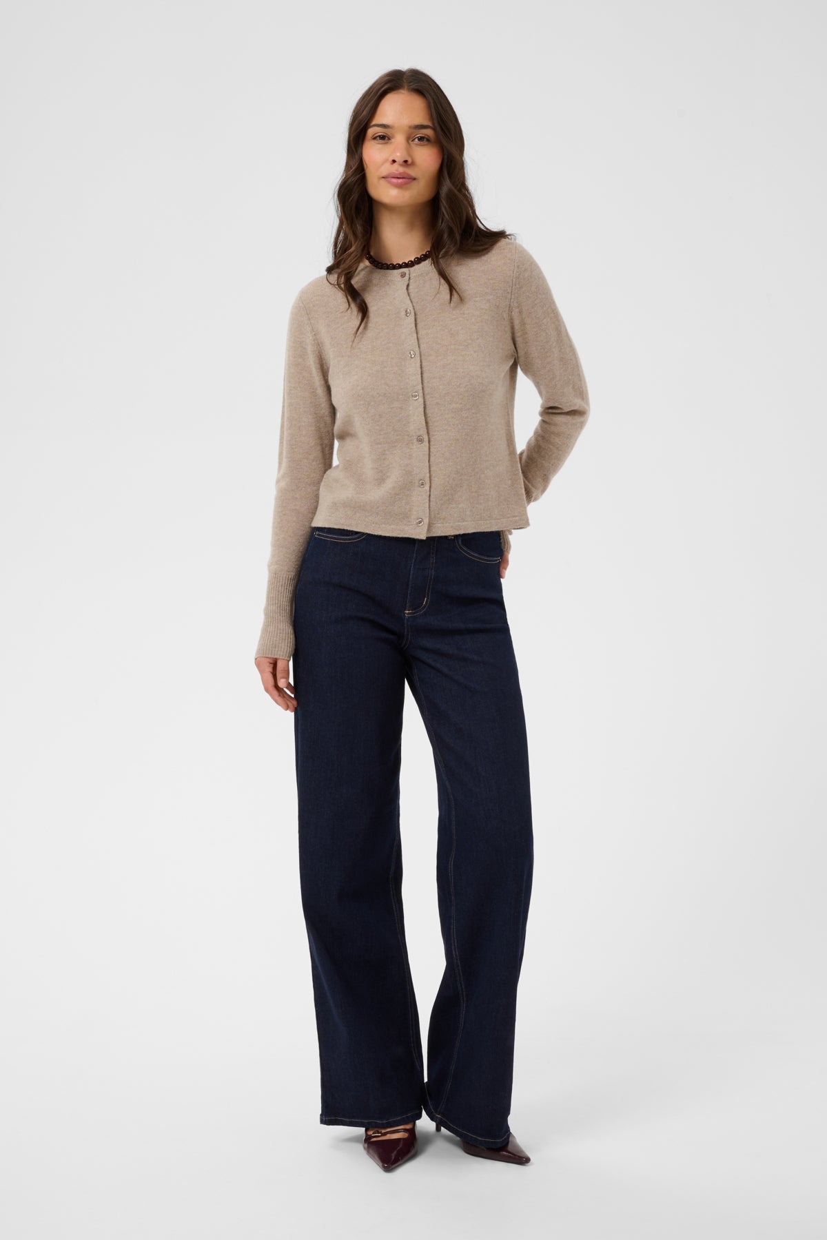 Kaffe Clothing KAcashie Cardigan Beige Melange