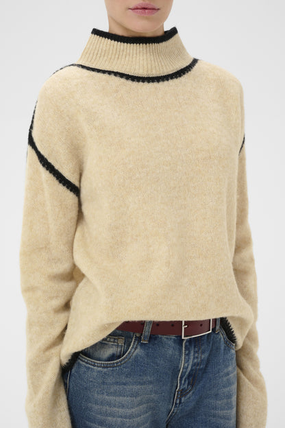 Culture CUjia Katrina Turtleneck Whitecap Melange