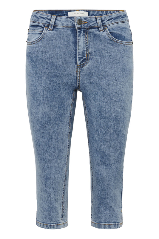Kaffe Clothing KAvilma Capri Jeans Washed Blue Denim