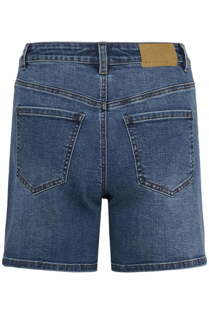 Kaffe KAbrook – Mørkeblå denimshorts med påsydde frontlommer