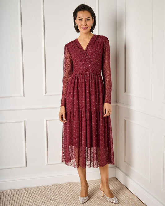 Floyd Kjole Sofie Bling Bordeaux