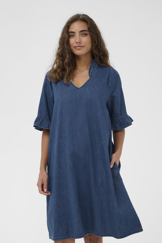 Culture CUlava Arpa Dress Dark Blue Wash