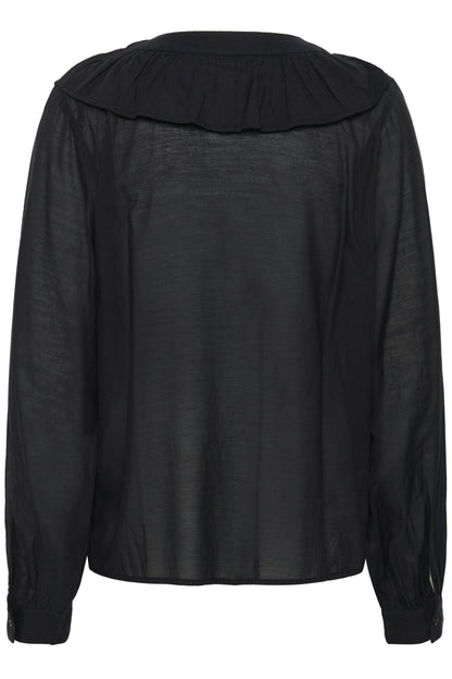 Kaffe Clothing KAlane Frill Blouse Black Deep