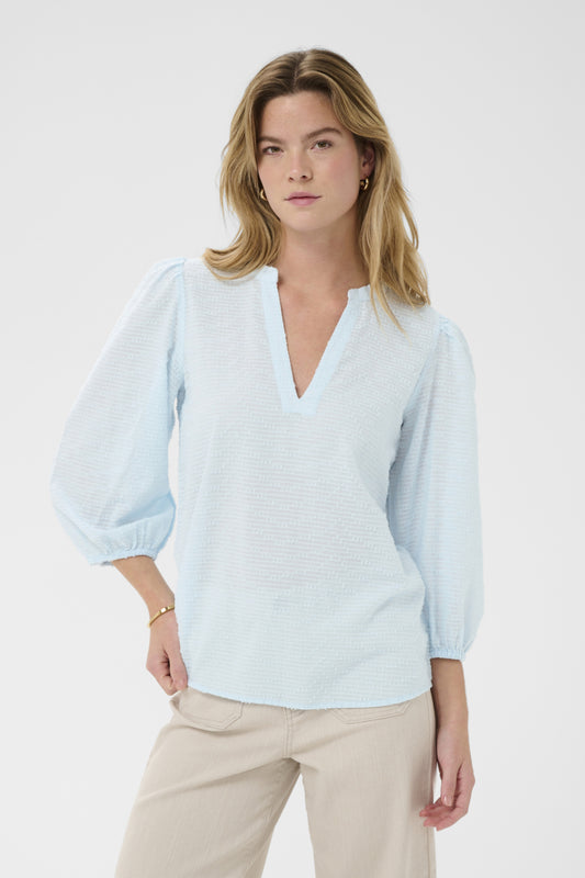 Kaffe Clothing KApenelope Blouse Nantucket Breeze