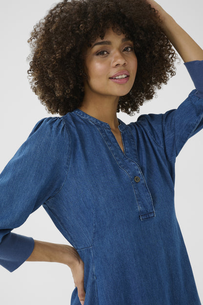 Culture CUallura Arpa 3/4 Sleeve Dress Dark Blue Wash