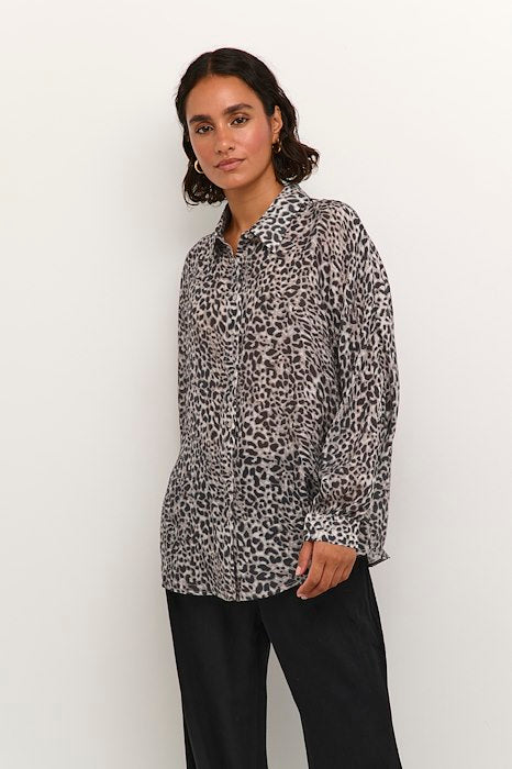 Kaffe Clothing KAvita Batwing Shirt Leopard Print