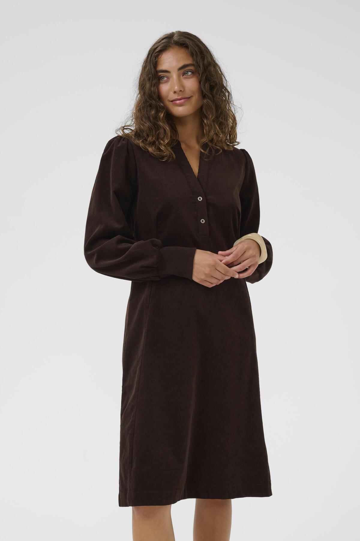 Culture CUula Rhaena LS Dress Coffee Bean