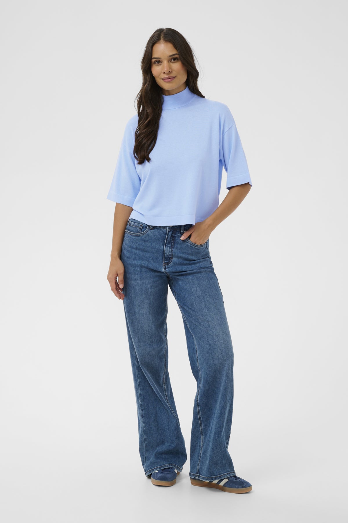 Kaffe Clothing KAlizza Turtleneck Powder Blue