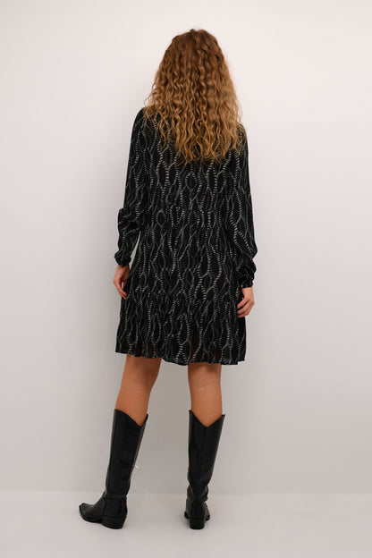 Kaffe Clothing KAevity Amber Dress Black/Grey Graphic