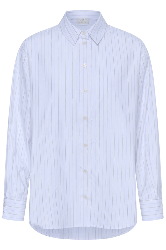Kaffe Clothing KAellie Shirt Chalk/Silver Stripe