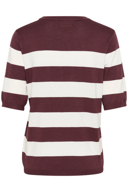 Kaffe Clothing KAlizza Striped Knit Fudge / Chalk Wide Striped