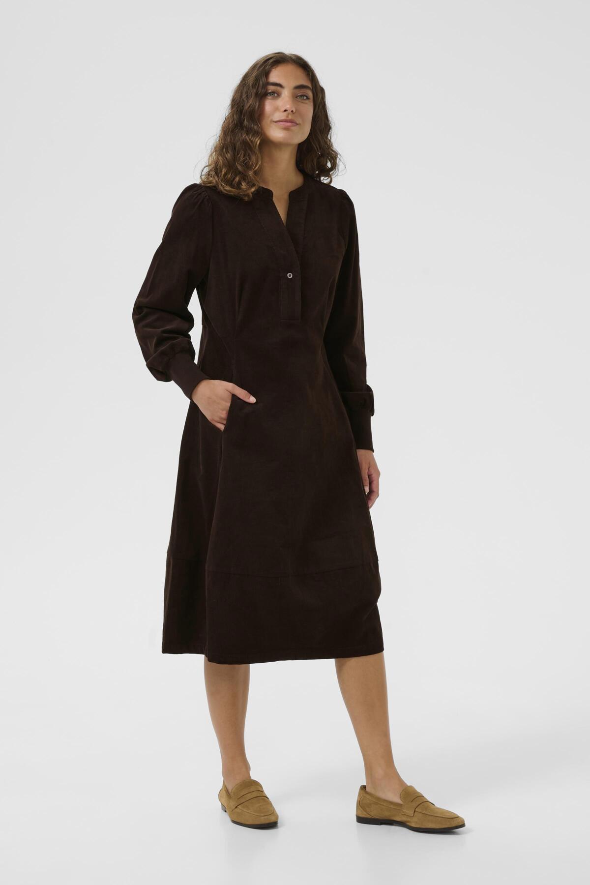 Culture CUrhaena LS Dress Coffee Bean