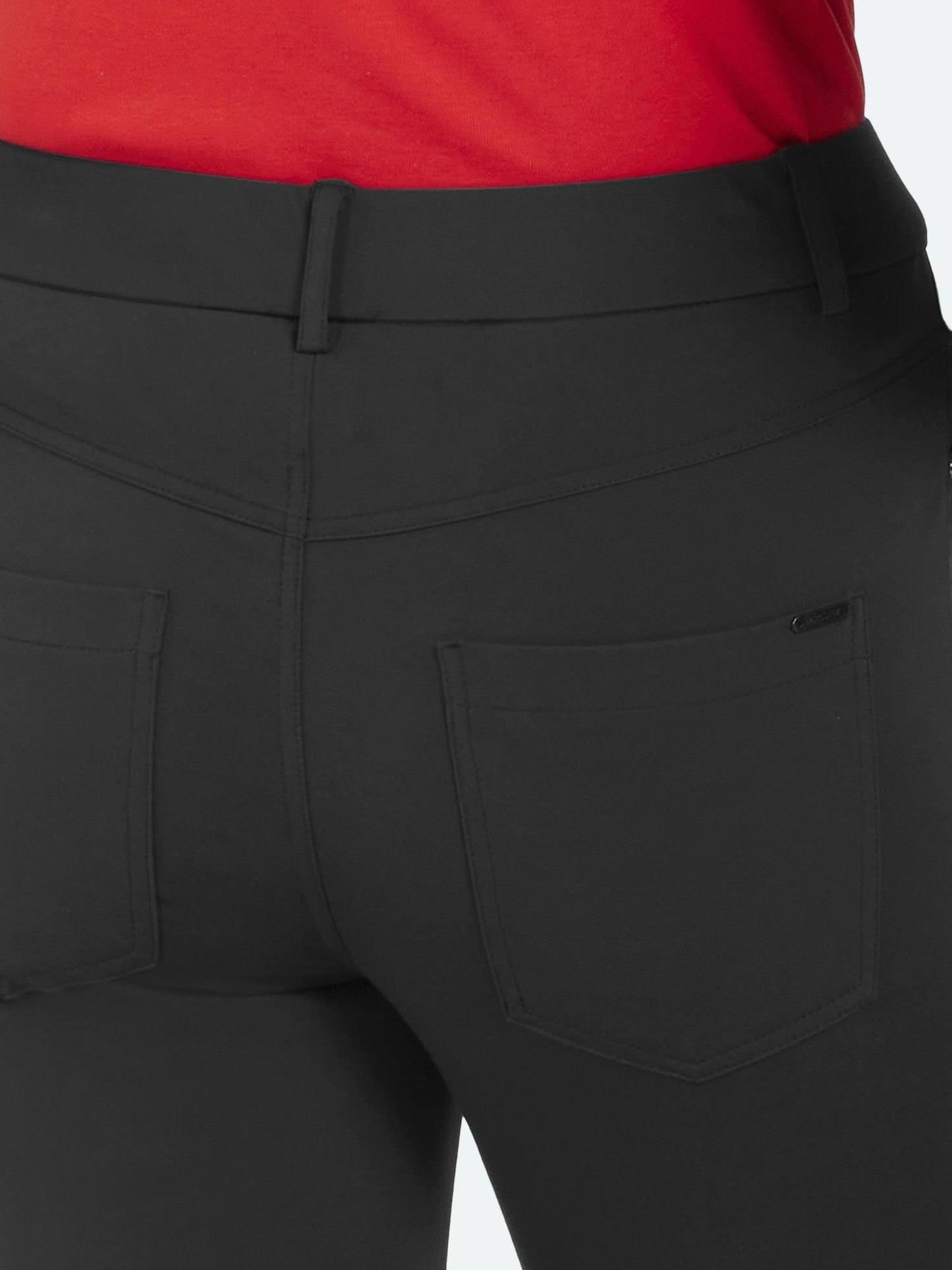 Brandtex Bukse M/Stretch og Strikk I Livet Sort