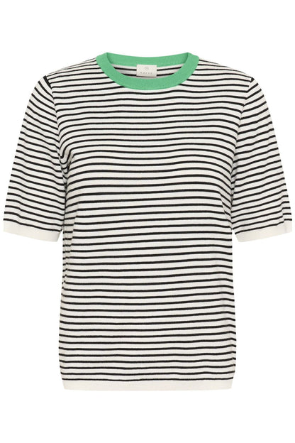 Kaffe Clothing KAlizza Narrow Striped Pullover Chalk/black Fine Stripes