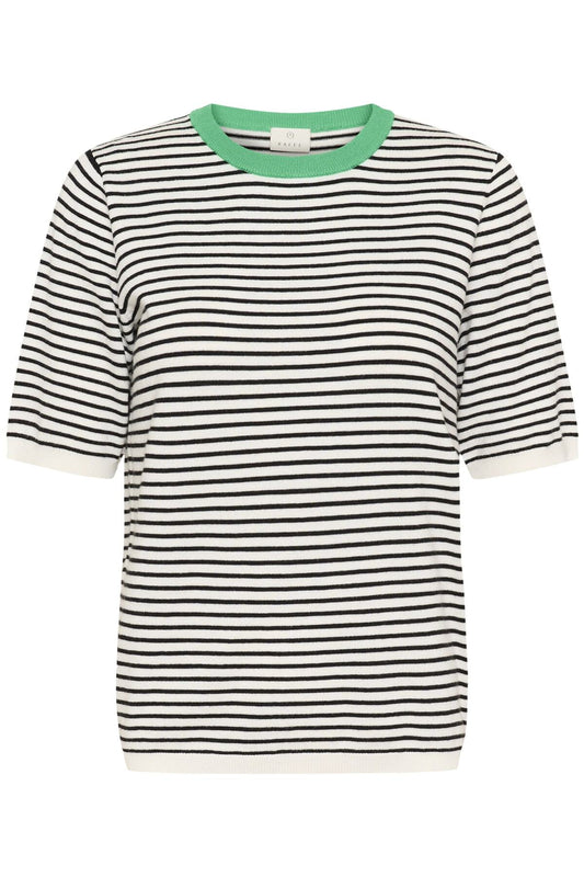 Kaffe Clothing KAlizza Narrow Striped Pullover Chalk/black Fine Stripes