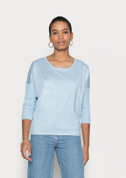 Saint Tropez MilaSZ R-Neck Pullover Heather Melange