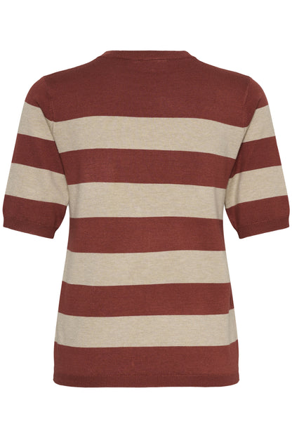 Kaffe Clothing KAlizza Striped Knit - Henna/Feather Melange