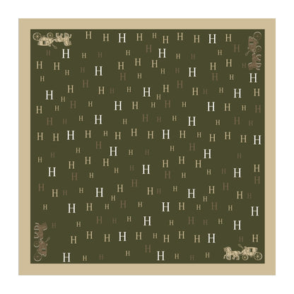 Silkeskjerf Bandanas - Armygrønn "H"