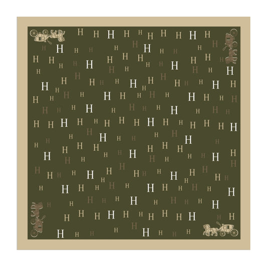 Silkeskjerf Bandanas - Armygrønn "H"