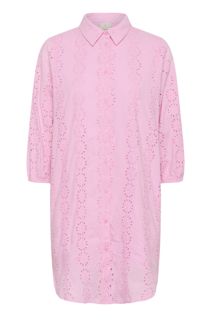 Kaffe Clothing KAdona Shirt Dress Pink Frosting