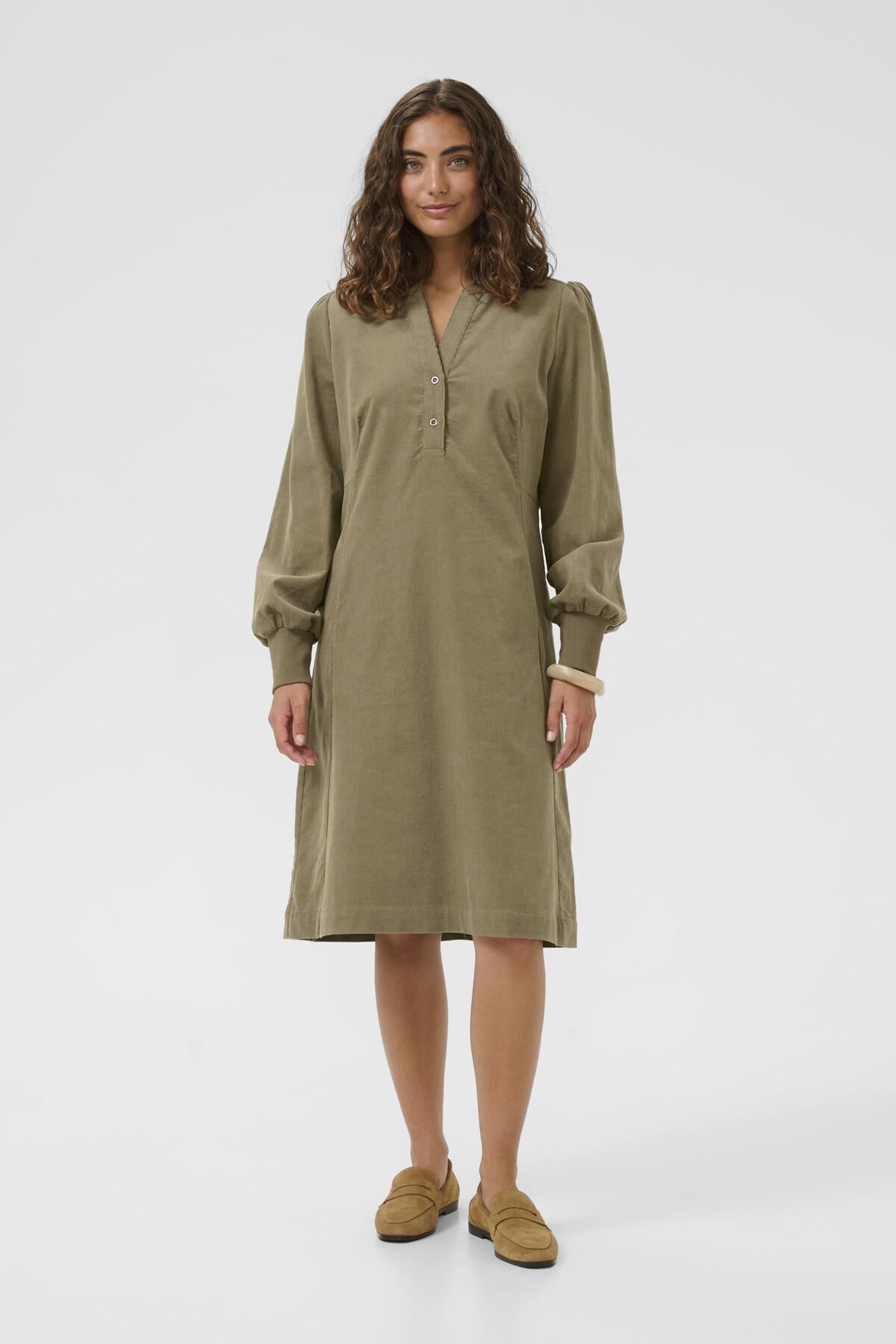 Culture CUula Rhaena LS Dress Timber Wolf