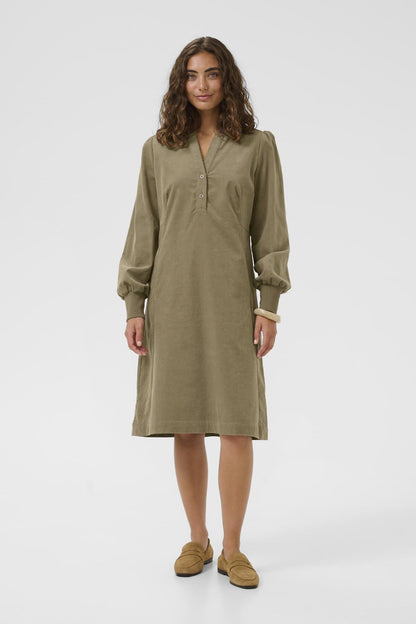 Culture CUula Rhaena LS Dress Timber Wolf