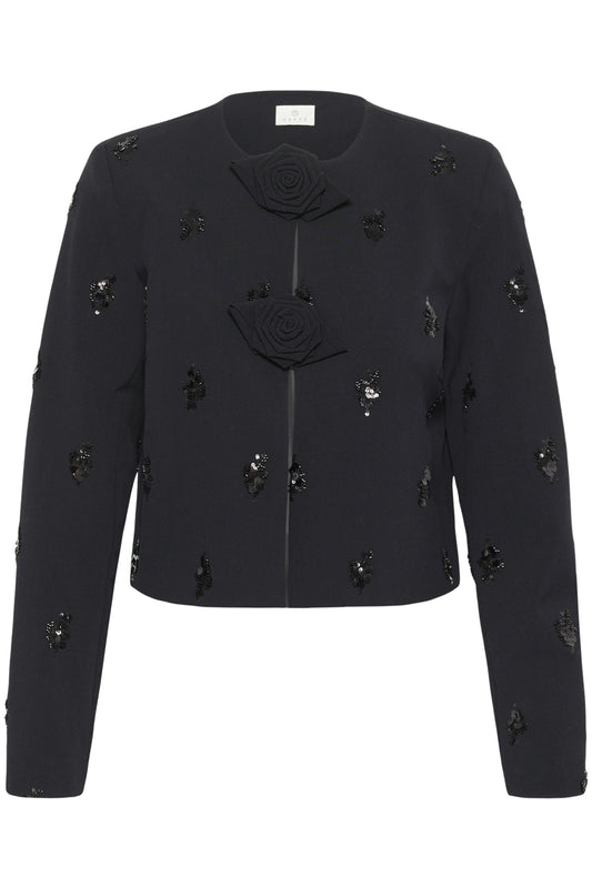 Kaffe Clothing KAvally Cropped Blouse Black